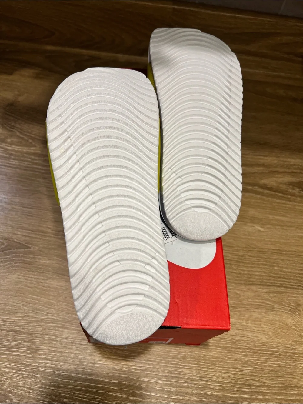 Nike Youth Yellow & Blue Slide Sandals